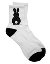 Charming Bunny Silhouette with Tail Adult Short Socks - Exclusively by TooLoud-Socks-TooLoud-White-Ladies-4-6-Davson Sales