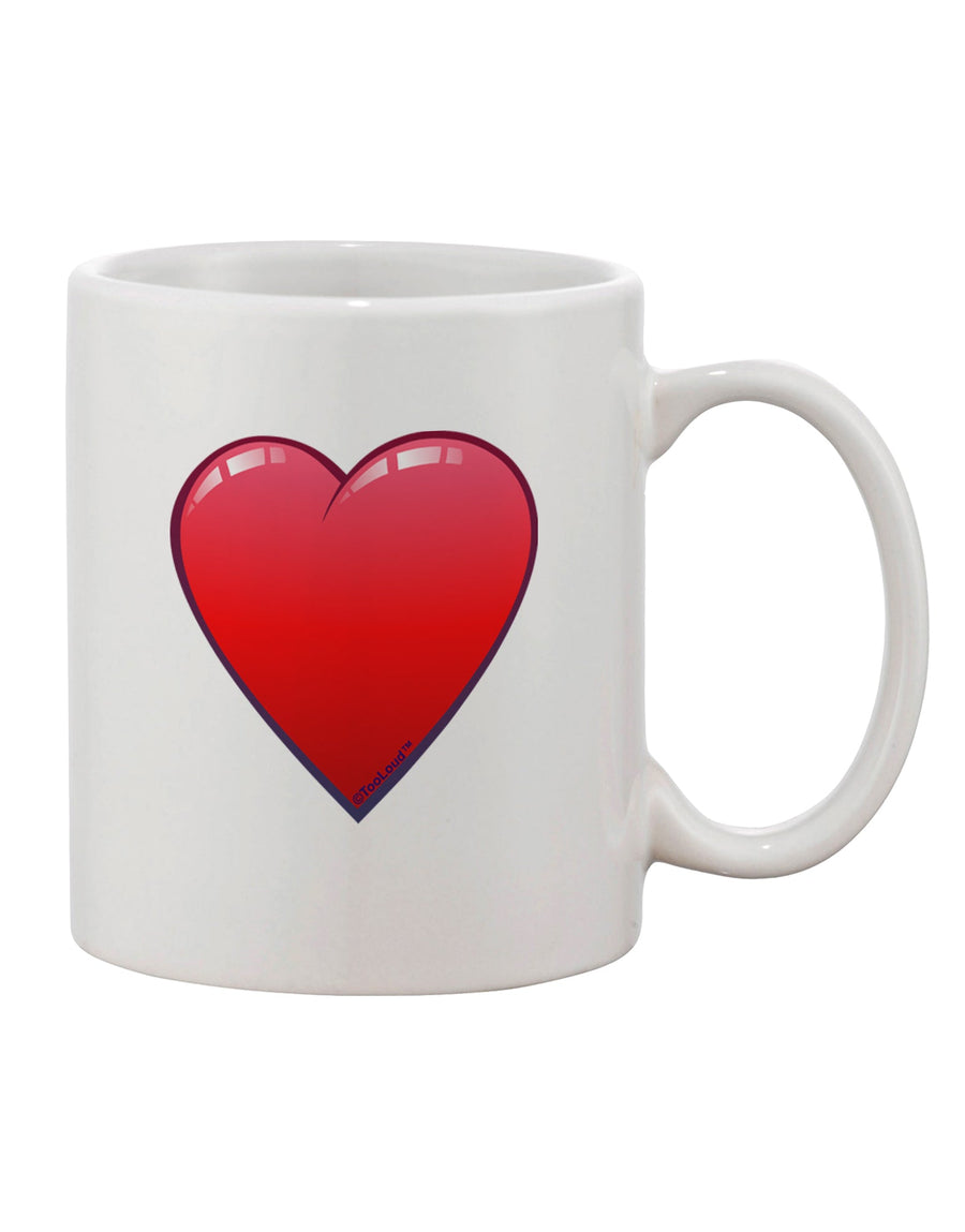 Charming Cartoon Heart Design on an 11 oz Coffee Mug - Expertly Crafted by TooLoud-11 OZ Coffee Mug-TooLoud-White-Davson Sales