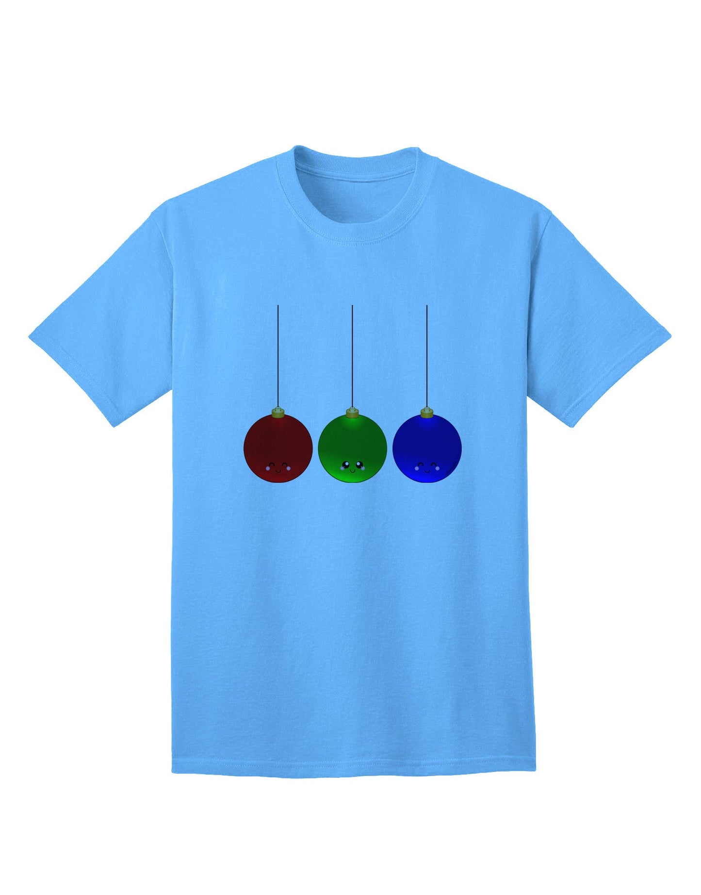 Charming Christmas Ornaments Adult T-Shirt - A Festive Ecommerce Exclusive-Mens T-shirts-TooLoud-Aquatic-Blue-Small-Davson Sales