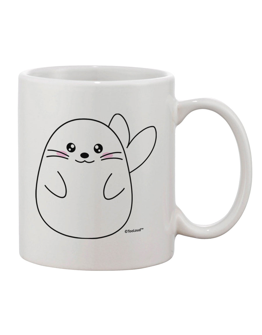 Charming Seal Design 11 oz Coffee Mug - Expertly Crafted by TooLoud-11 OZ Coffee Mug-TooLoud-White-Davson Sales