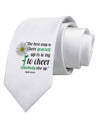 Cheer Yourself Up Mark Twain Printed White Necktie