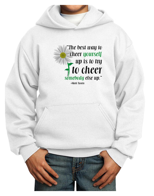 Cheer Yourself Up Mark Twain Youth Hoodie Pullover Sweatshirt-Youth Hoodie-TooLoud-White-XL-Davson Sales