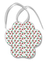 Cherries Everywhere Paw Print Shaped Ornament by TooLoud-Ornament-TooLoud-White-Davson Sales