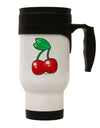 Cherries Stainless Steel 14oz Travel Mug-Travel Mugs-TooLoud-White-Davson Sales