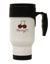 Cherry Pi Stainless Steel 14oz Travel Mug-Travel Mugs-TooLoud-White-Davson Sales