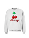 Cherry Text Sweatshirt-Sweatshirts-TooLoud-White-XXX-Large-Davson Sales