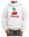 Cherry Text Youth Hoodie Pullover Sweatshirt-Youth Hoodie-TooLoud-White-XL-Davson Sales