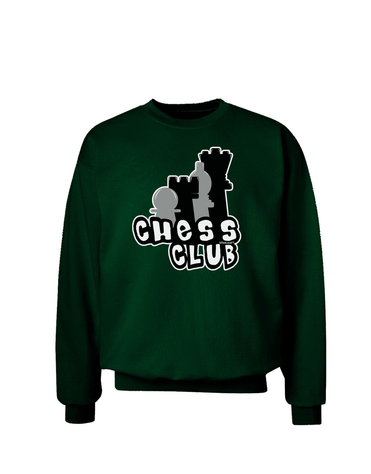 Chess Club Adult Dark Sweatshirt by TooLoud-Sweatshirts-TooLoud-Deep-Forest-Green-Small-Davson Sales