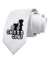 Chess Club Printed White Necktie by TooLoud