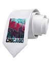 Chicago Abstract 2 Printed White Necktie