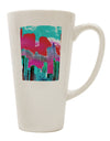 Chicago Abstract 2 Watercolor 16 Ounce Conical Latte Coffee Mug - Expertly Crafted Drinkware-Conical Latte Mug-TooLoud-White-Davson Sales