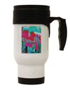 Chicago Abstract 2 Watercolor Stainless Steel 14oz Travel Mug-Travel Mugs-TooLoud-White-Davson Sales