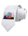 Chicago Abstract Printed White Necktie