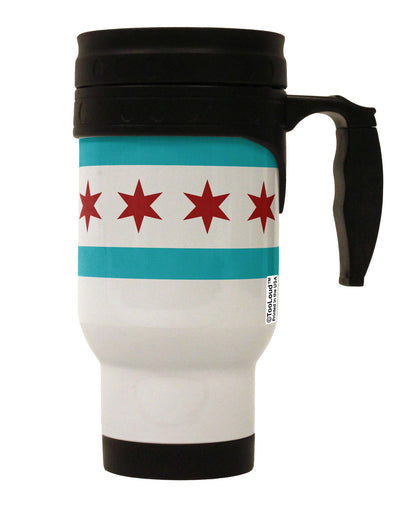 Chicago Flag AOP Stainless Steel 14oz Travel Mug All Over Print-Travel Mugs-TooLoud-White-Davson Sales
