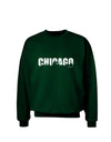 Chicago Skyline Cutout Adult Dark Sweatshirt by TooLoud-Sweatshirts-TooLoud-Deep-Forest-Green-Small-Davson Sales