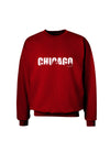 Chicago Skyline Cutout Adult Dark Sweatshirt by TooLoud-Sweatshirts-TooLoud-Deep-Red-Small-Davson Sales