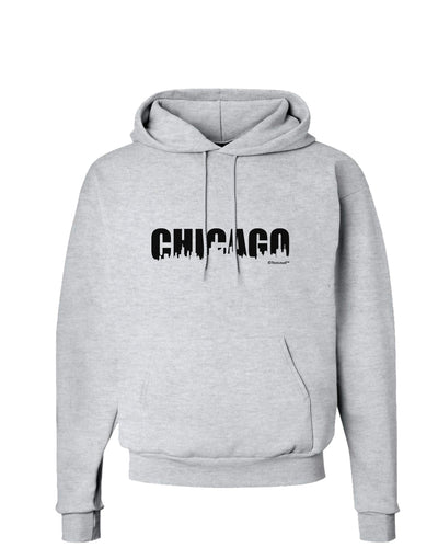 Chicago Skyline Cutout Hoodie Sweatshirt by TooLoud-Hoodie-TooLoud-AshGray-Small-Davson Sales