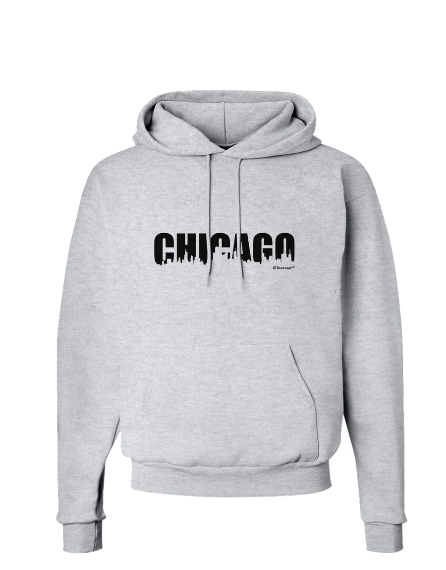 Chicago Skyline Cutout Hoodie Sweatshirt by TooLoud-Hoodie-TooLoud-White-Small-Davson Sales