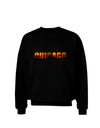 Chicago Skyline Cutout - Sunset Sky Adult Dark Sweatshirt by TooLoud-Sweatshirts-TooLoud-Black-Small-Davson Sales