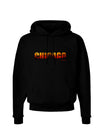 Chicago Skyline Cutout - Sunset Sky Dark Hoodie Sweatshirt by TooLoud-Hoodie-TooLoud-Black-Small-Davson Sales