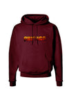 Chicago Skyline Cutout - Sunset Sky Dark Hoodie Sweatshirt by TooLoud-Hoodie-TooLoud-Maroon-Small-Davson Sales