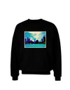 Chicago Skyline Watercolor Adult Dark Sweatshirt-Sweatshirts-TooLoud-Black-Small-Davson Sales