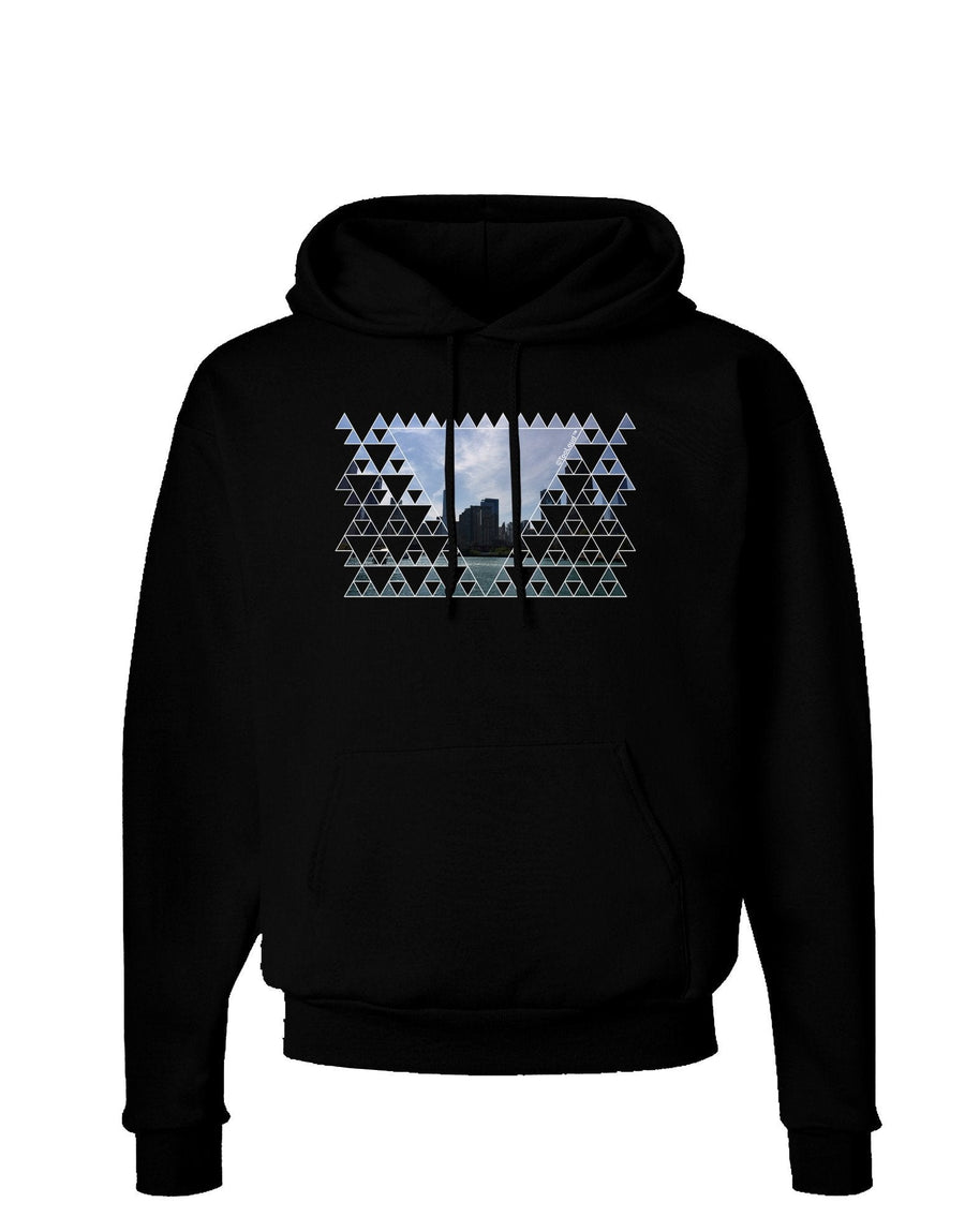 Chicago Triangles Dark Hoodie Sweatshirt-Hoodie-TooLoud-Black-XXX-Large-Davson Sales