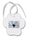 Chicago Triangles Paw Print Shaped Ornament-Ornament-TooLoud-White-Davson Sales