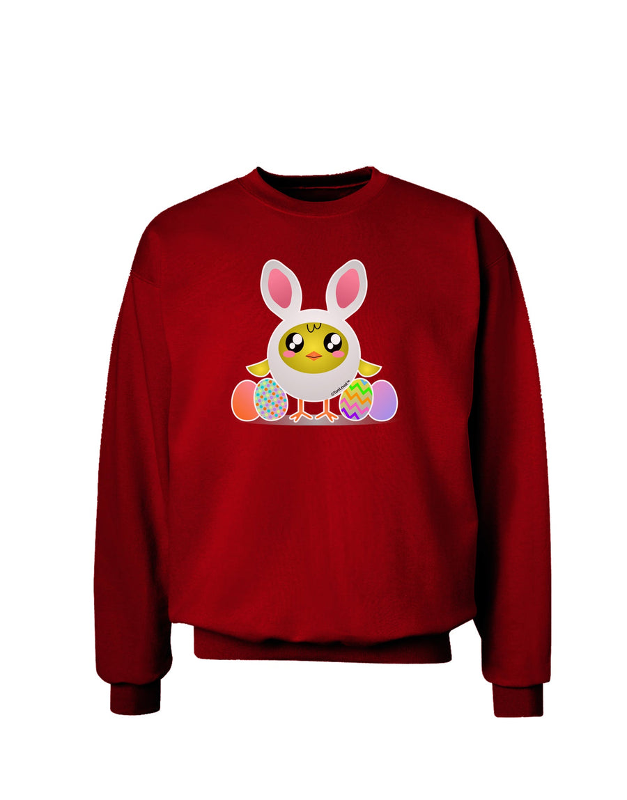 Chick In Bunny Costume Adult Dark Sweatshirt-Sweatshirts-TooLoud-Black-Small-Davson Sales