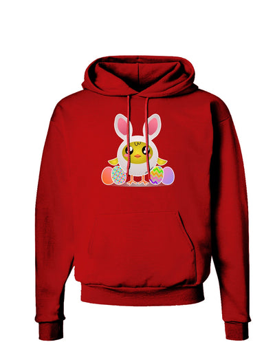 Chick In Bunny Costume Dark Hoodie Sweatshirt-Hoodie-TooLoud-Red-Small-Davson Sales