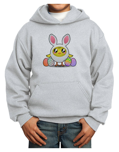 Chick In Bunny Costume Youth Hoodie Pullover Sweatshirt-Youth Hoodie-TooLoud-Ash-XS-Davson Sales