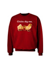 Chicks Dig Me Adult Dark Sweatshirt-Sweatshirts-TooLoud-Deep-Red-Small-Davson Sales