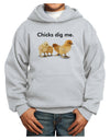 Chicks Dig Me Youth Hoodie Pullover Sweatshirt-Youth Hoodie-TooLoud-Ash-XS-Davson Sales