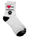 Chihuahua Adult Short Socks - A Heartwarming Addition to Your Wardrobe by TooLoud-Socks-TooLoud-White-Ladies-4-6-Davson Sales