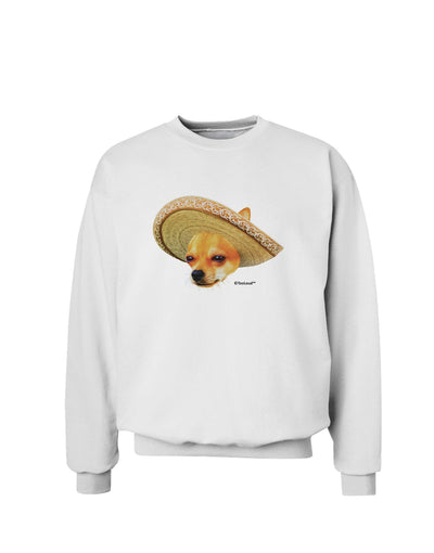 Chihuahua Dog with Sombrero - Patchwork Design Sweatshirt by TooLoud-Sweatshirts-TooLoud-White-Small-Davson Sales