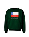 Chile Flag Adult Dark Sweatshirt-Sweatshirts-TooLoud-Deep-Forest-Green-Small-Davson Sales