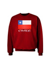 Chile Flag Adult Dark Sweatshirt-Sweatshirts-TooLoud-Deep-Red-Small-Davson Sales