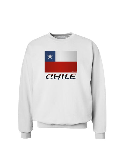 Chile Flag Sweatshirt-Sweatshirts-TooLoud-White-Small-Davson Sales