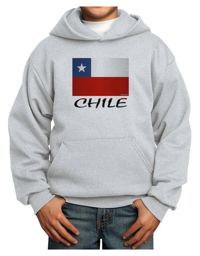 Chile Flag Youth Hoodie Pullover Sweatshirt-Youth Hoodie-TooLoud-Ash-XS-Davson Sales