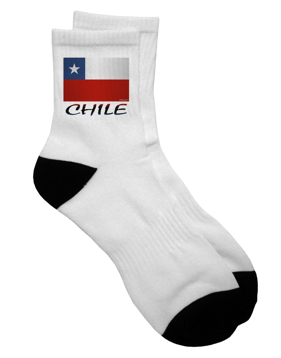 Chilean Flag Adult Short Socks - Enhance Your Style with a Touch of Chilean Patriotism - TooLoud-Socks-TooLoud-White-Ladies-4-6-Davson Sales