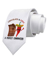 Chiles and Chocolate Printed White Necktie