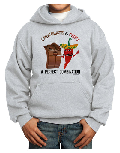 Chiles and Chocolate Youth Hoodie Pullover Sweatshirt-Youth Hoodie-TooLoud-Ash-XS-Davson Sales