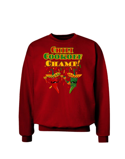 Chili Cookoff Champ! Chile Peppers Adult Dark Sweatshirt-Sweatshirts-TooLoud-Deep-Red-Small-Davson Sales