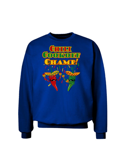 Chili Cookoff Champ! Chile Peppers Adult Dark Sweatshirt-Sweatshirts-TooLoud-Deep-Royal-Blue-Small-Davson Sales