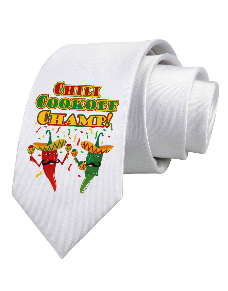 Chili Cookoff Champ! Chile Peppers Printed White Necktie