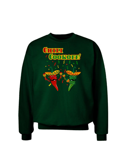 Chili Cookoff! Chile Peppers Adult Dark Sweatshirt-Sweatshirts-TooLoud-Deep-Forest-Green-Small-Davson Sales