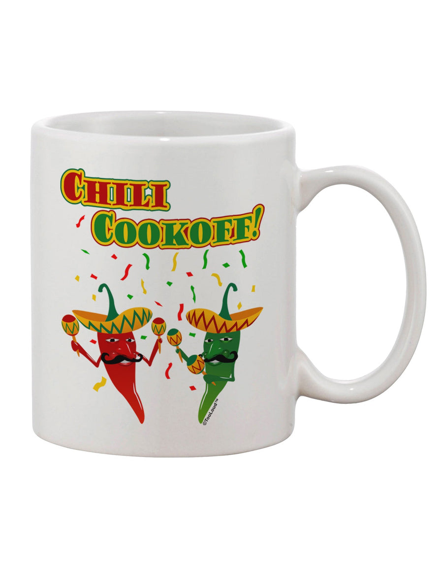 Chili Cookoff: Exquisite Chile Peppers Printed 11 oz Coffee Mug - TooLoud-11 OZ Coffee Mug-TooLoud-White-Davson Sales