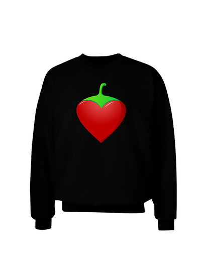 Chili Pepper Heart Adult Dark Sweatshirt-Sweatshirts-TooLoud-Black-Small-Davson Sales