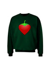 Chili Pepper Heart Adult Dark Sweatshirt-Sweatshirts-TooLoud-Deep-Forest-Green-Small-Davson Sales