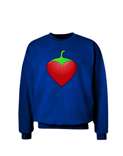 Chili Pepper Heart Adult Dark Sweatshirt-Sweatshirts-TooLoud-Deep-Royal-Blue-Small-Davson Sales